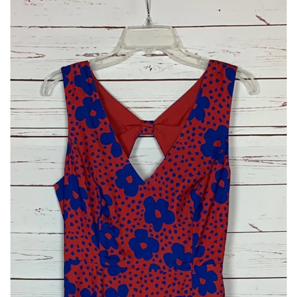 Modcloth Red and Blue Floral Dress - Picture 10 of 12